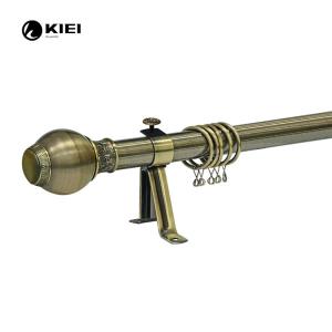 Wholesale 28MM Antique Brass Curtain Pole Complete With Eyelet And Metal Ball Finials from china suppliers