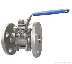 Wholesale 3-pc stainless steel flange ball full port valves ss304 CF8M from china suppliers