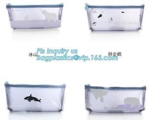Wholesale vinyl pvc plastic packaging bags with slider zipper Zip lockkk closure, vinyl pvc zipper pouch,black color slider zipper zi from china suppliers