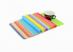 BPA Free Square Non Slip Placemats , Heat Resistant Silicone Placemats