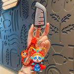 Soft Silicone Stainless Cartoon Animals Hanging Keychain Decoration Pendant