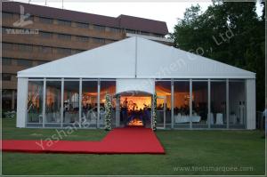 Wholesale 350 Seater Wedding Reception Marquee Banquet Tent Rental With Clear Glass Walls from china suppliers