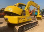 Komatsu PC60 hydraulic crawler excavator 6 ton high quality second hand