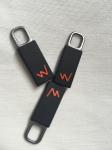Eco - Friendly Copper Mental Rubber Zipper Puller OEM / ODM Avaliable