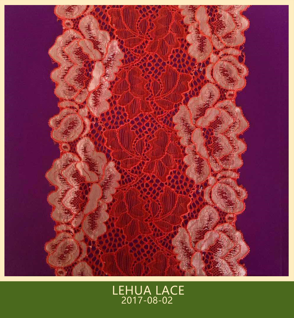 Hot Selling and nice quality Nylon Spandex Stretchy Brazil Lace from China