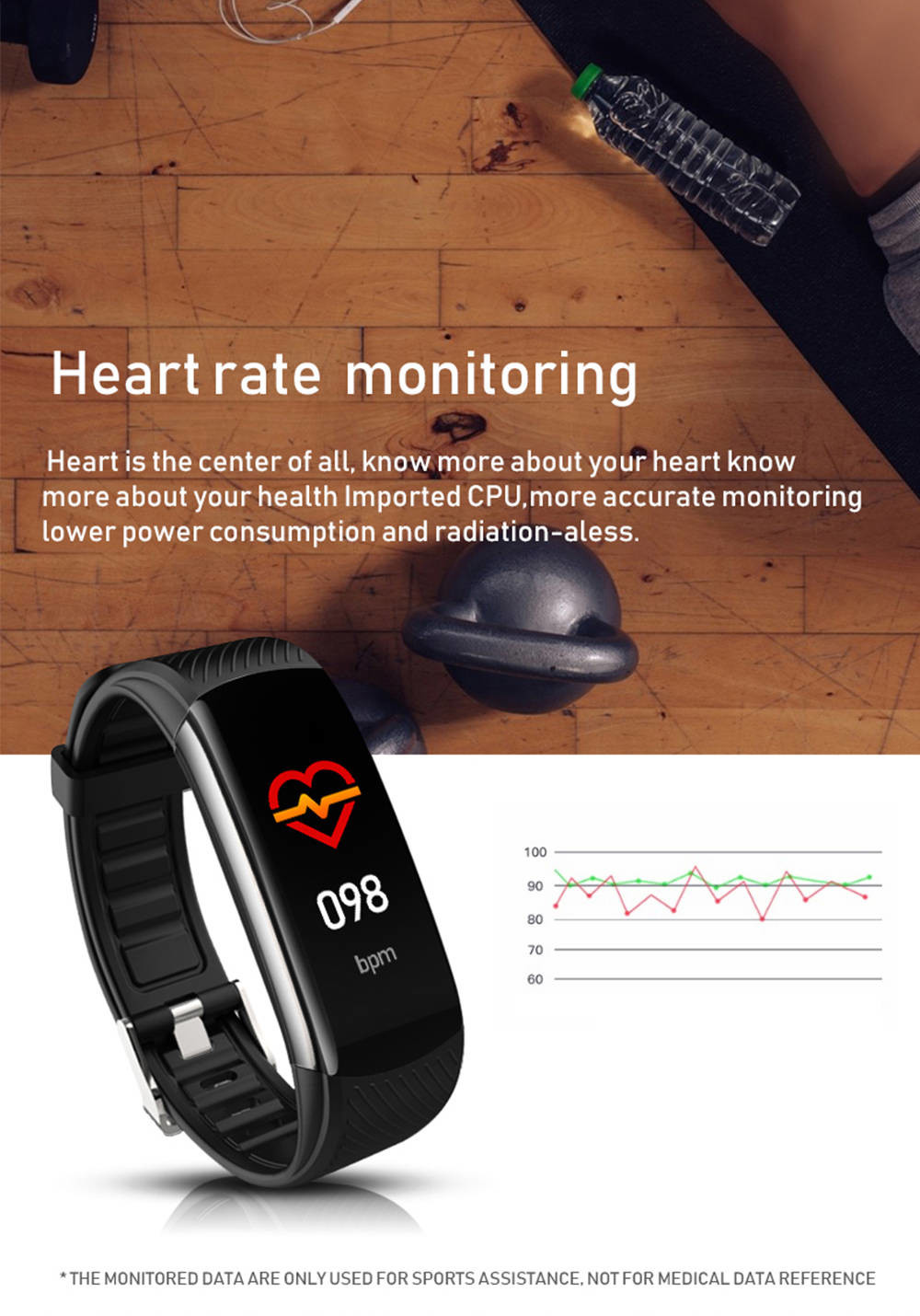 Smart Bp Hr Bracelet Camera Control Moving Target Fitness Tracker For Women