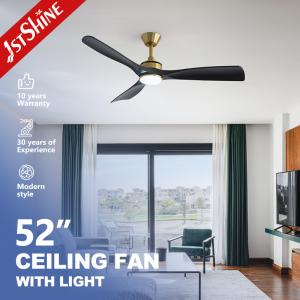 Wholesale 52-Inch Modern LED Ceiling Fan with DC Motor Black ABS Blades Included from china suppliers