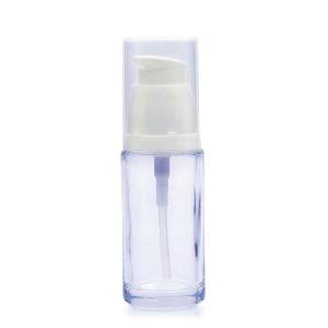 Wholesale Round 35ml Liquid Foundation Bottles Clear Glass Pump Bottles from china suppliers