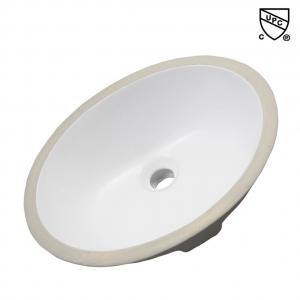 Wholesale Oval Shape Undermount Bathroom Sink Fine Fireclay Construction One Piece Wash Basin from china suppliers