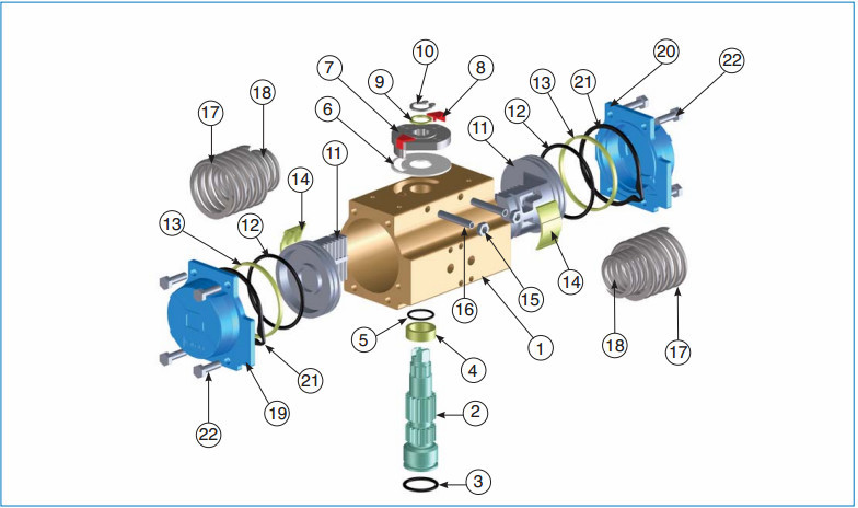 Water SS NBR AISI 303 Pneumatic Actuator Ball Valve AFK Hard Anodized