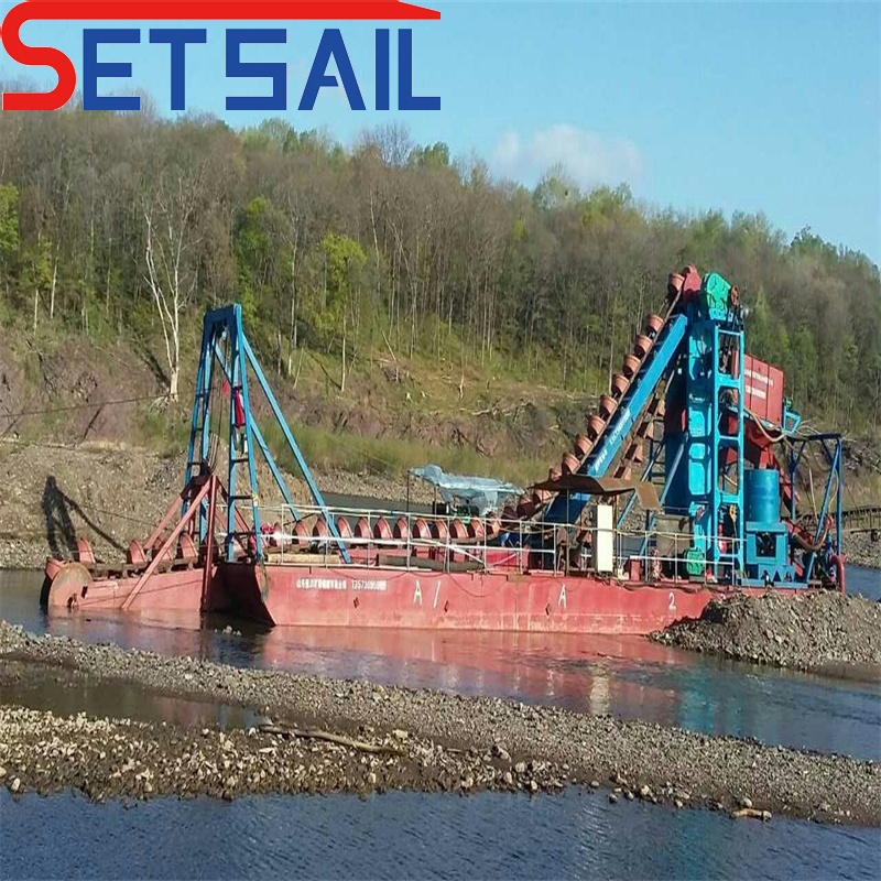 High Performance Agitation Chute Chain Bucket Mining Machinery for River