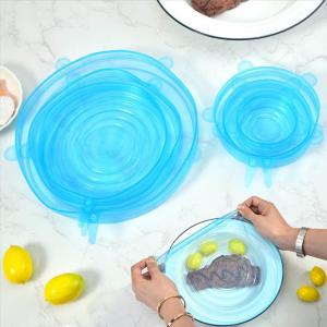 Wholesale Kitchen 6pcs Reusable Stretch Round Silicone Stretch Lids Food Storage Cover Set from china suppliers