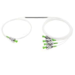 Wholesale Optical Splitter 1×4 Steel Tube Single Mode FBT Fiber Optic Splitter FC/APC connectors (7233104) from china suppliers