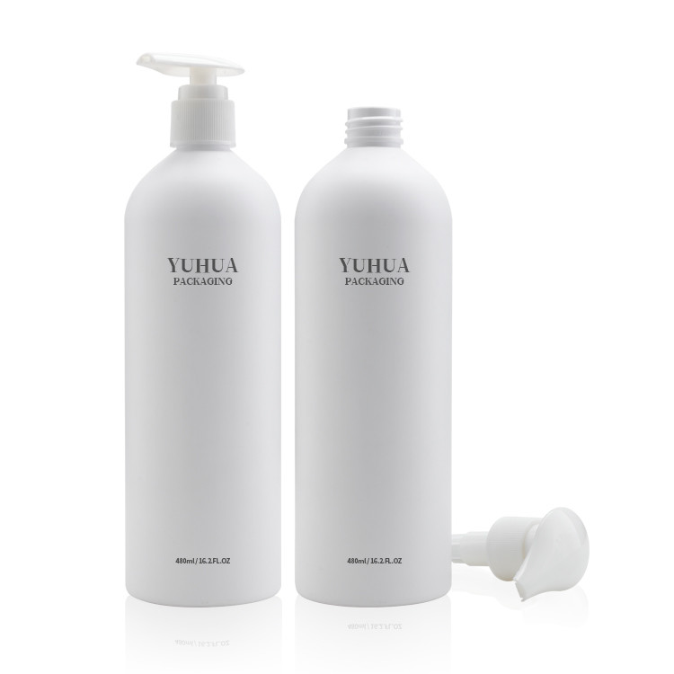 480ml Empty Plastic Shampoo Bottle Personal Care Recycled PET Pump Lotion Bottle