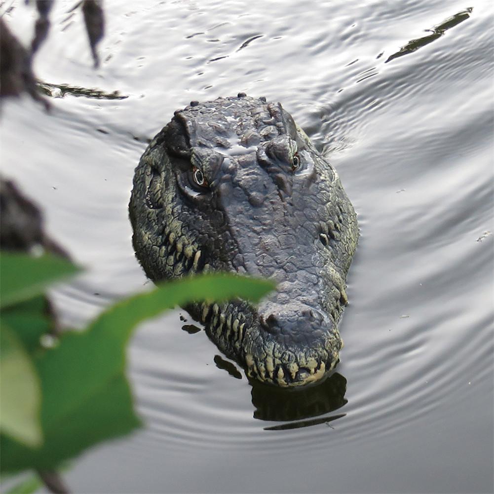 2.4ghz Remote Control RC Boat Simulation RC Crocodile Head Army Color