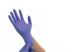 Purple Color Disposable Medical Gloves Natural Latex Material For Hospital /