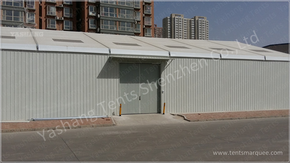 Durable Custom Big Industrial Storage Tents With Corrugated Sheet Wall