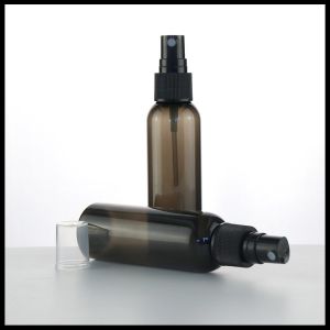 Round Shape Empty Plastic Spray Bottles Black Refillable Cosmetic Container 60ml