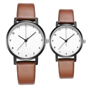 Wholesale Simple Developed Design Classic Quartz Couple Watches With PU Leather Strap from china suppliers
