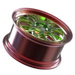 Two Piece Custom Forged Wheels Green Center PCD 5-108 22 Inch Polished Rims