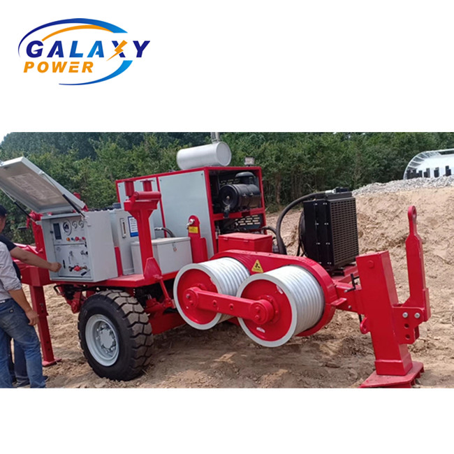 9T Hydraulic Cable Pulling 118kw Transmission Stringing Equipment