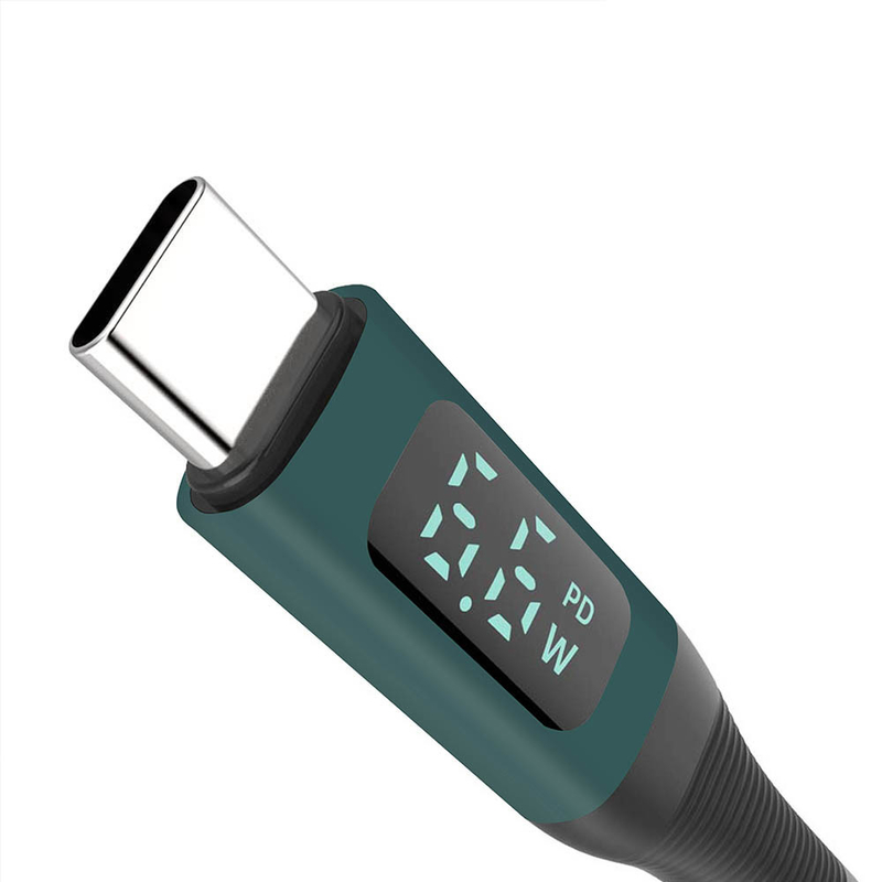 1m/2m Braided Digital Display Data Cable for Fast Data Transfer and 3A Charging 480Mbps USB2.0