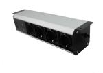 Aluminum Alloy Eu Under Desk Power Sockets Outlet For Meeting Room Furniture