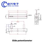 Potentiometer manufacturer supply 10k 50k 100k with 30mm 45mm 60mm travel linear