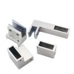 Frameless Clamp Connector Glass Hinge for 5MM Glass Thickness F Shape Glass