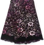 Supoo popular flocking velvet lace Senegal lace african lace fabric for party