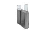 Security Office Building Access Control Turnstiles Full Height Acrylic Wing