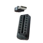 Length 100cm OBDII To USB Cable Black color Multipurpose 12V 24V