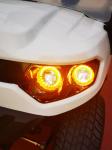 Black Six-Seater Customizable Electric Golf Cart With MacPherson Independent
