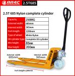 3.5T 685 Nylon Wheel Welded Cylinder Hand Hydraulic Pallet Truck Hand Hydraulic