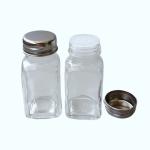 50ml square spice glass jar salt and pepper shaker bottle