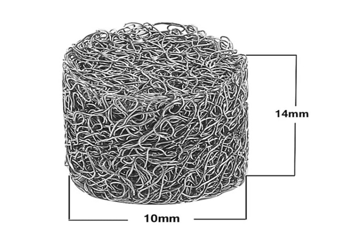 Aerospace Copper / SS Compressed Knitted Mesh Customized Rust Resistance