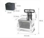 Compact and Durable Outdoor Desktop Wood Stove for Camping 23*15*17cm Storage