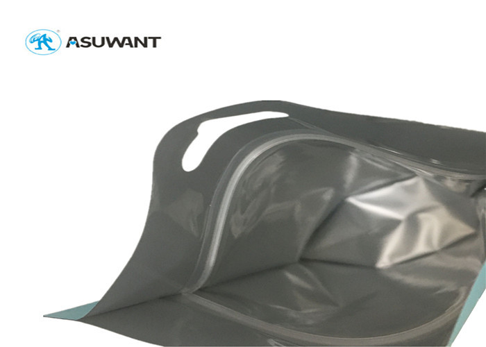 Aluminum Foil Stand Up Zipper Pouch Bags Smell Proof Packing Gravnre Printing With Bottom