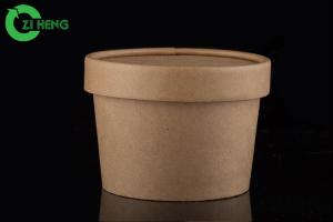 Wholesale Microwavable Disposable Yogurt Cups , Stackable Round Paper Ice Cream Tubs from china suppliers