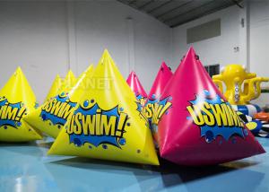 Wholesale 2.5m Inflatable Water Floating Marker buoys With Logo Yellow / Pink from china suppliers