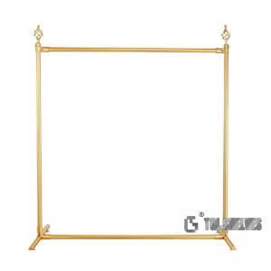 Wholesale Modern Design Clothes Store Rack Gold Color 120×40×145cm Size from china suppliers