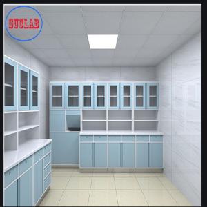 China Hospital Clinic Full Steel Operation Room Disposal Cabinet Adjustable Shelves Three Section Slider on sale