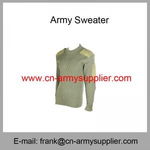 Wholesale Wholesale Cheap China Military Olive Green Wool Acrylic  Army Police Cardigan from china suppliers