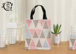 Women Sublimation Printed Canvas Tote Lovely Cartoon Pattern Beige Eco-Friendly