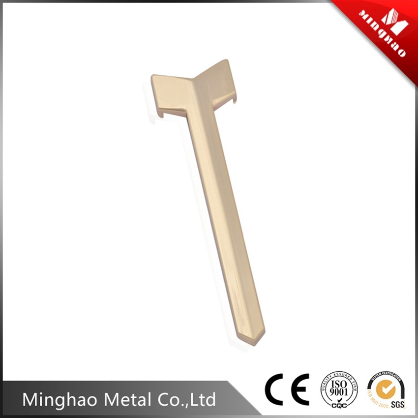 Minghao high quality 22.84*84.11mm Light gold metal wallet accessories