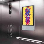Indoor Elevator Media Wall Mounted Digital Advertising Screen For Customizable