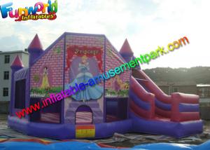 China Disney Princess Inflatable Bouncer Castle Slide Yellow Waterproof on sale
