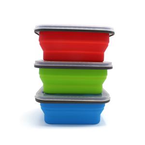 Wholesale Rectangle Collapsible Silicone Bento Box For Kids from china suppliers