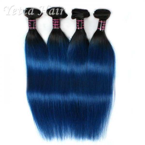 Quality Healthy Ombre Soft Blue Grade 8A Virgin Hair Extentions For Goddess for sale