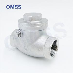 Wholesale 1 1/2 Screwed Pipe Fittings Stainless Steel Threaded Swing Check Valve Fittings from china suppliers